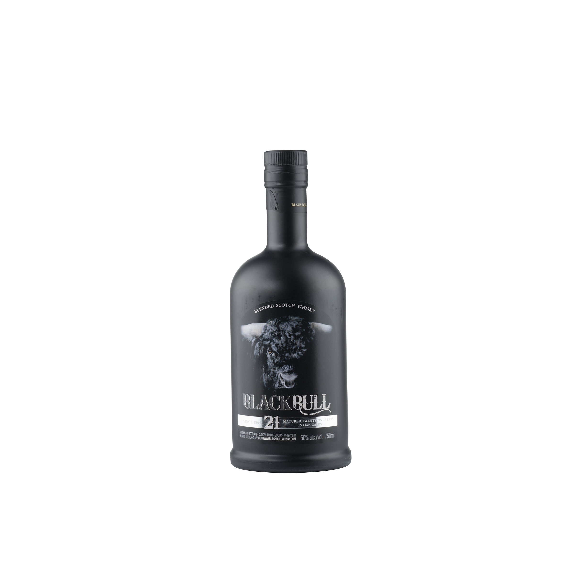 Black Bull 21 Year Old Blended Scotch Whisky NV Bottle Front