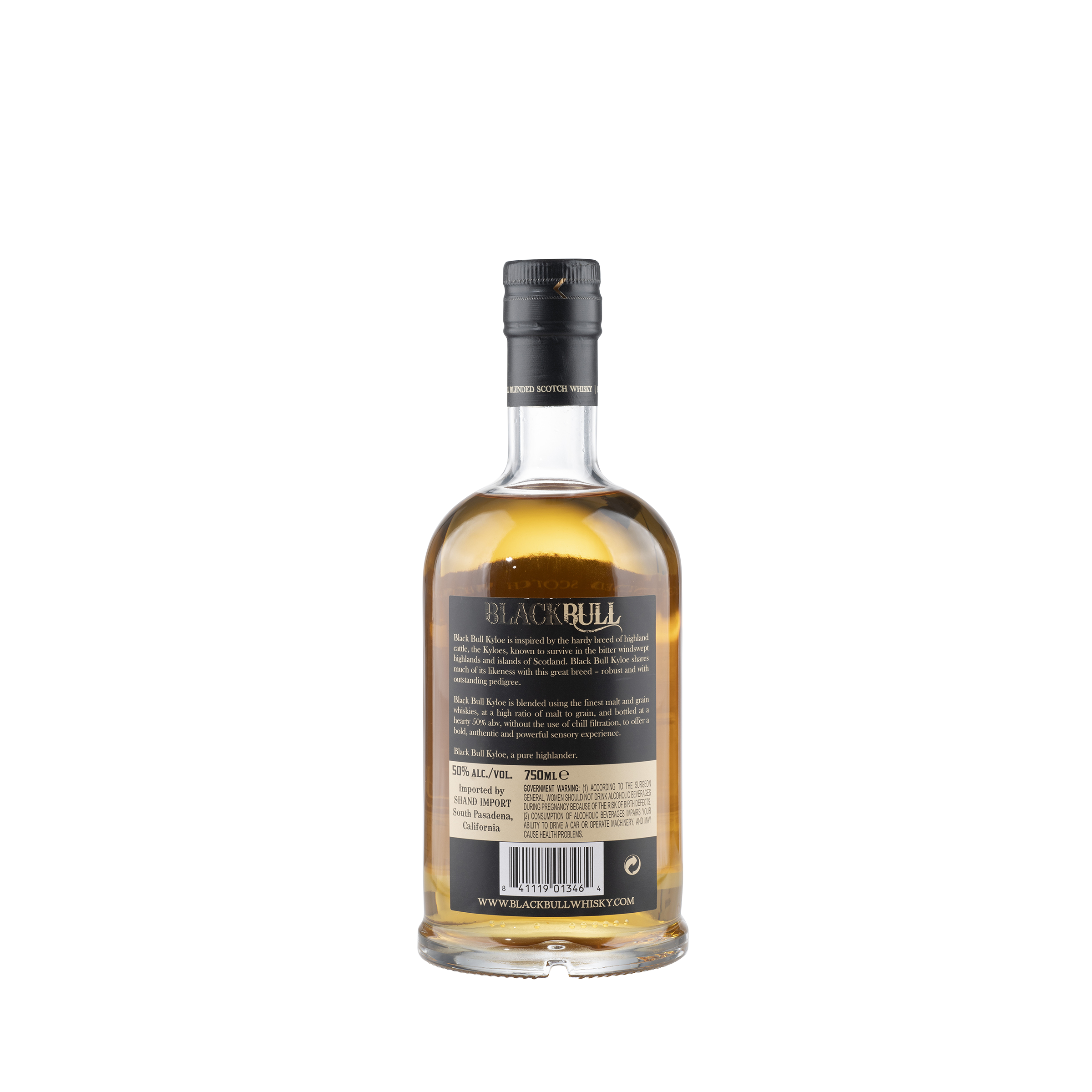 Black Bull Kyloe Blended Scotch Whisky NV Bottle Back