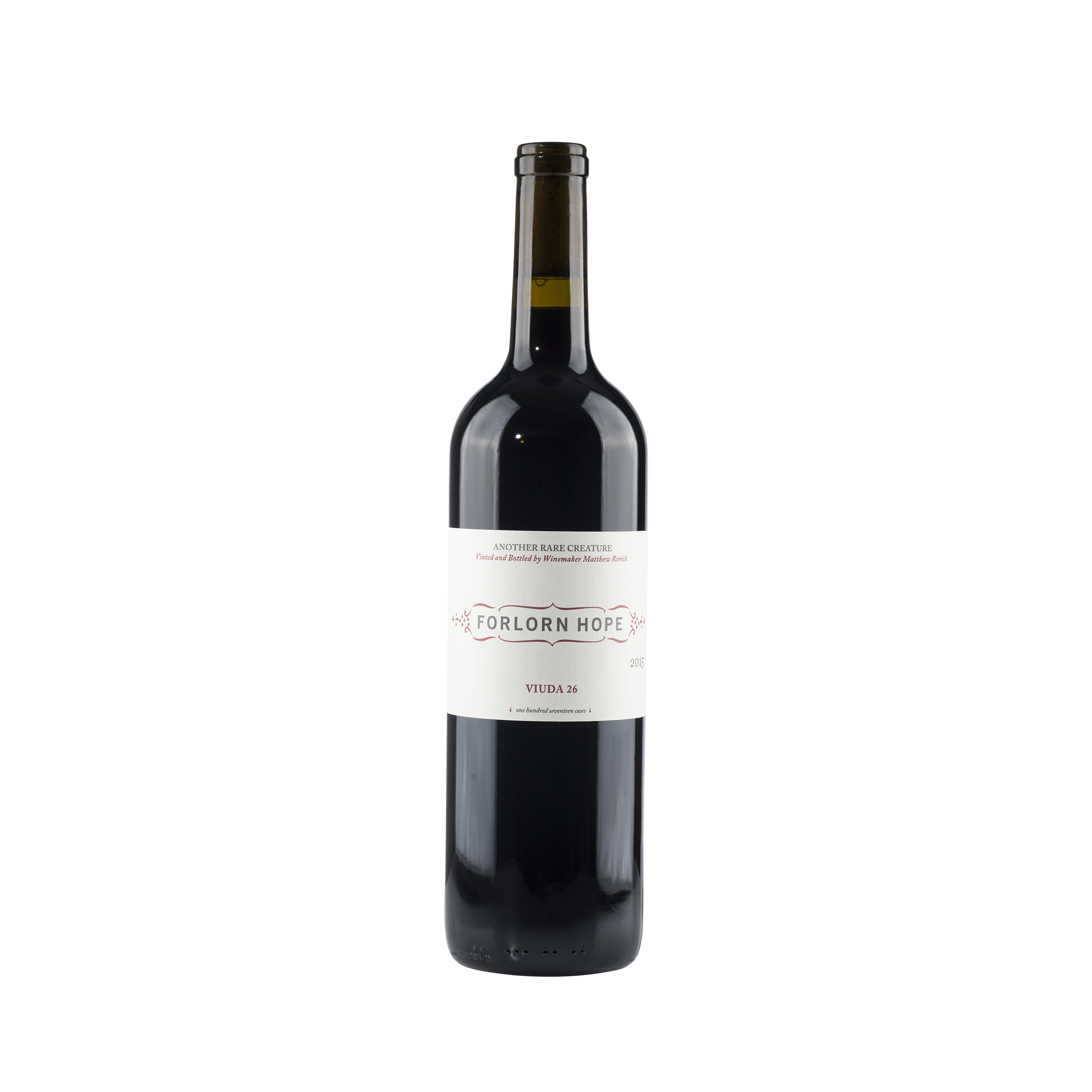 Viuda 26' Rorick Heritage Vineyard 2015 Bottle Front