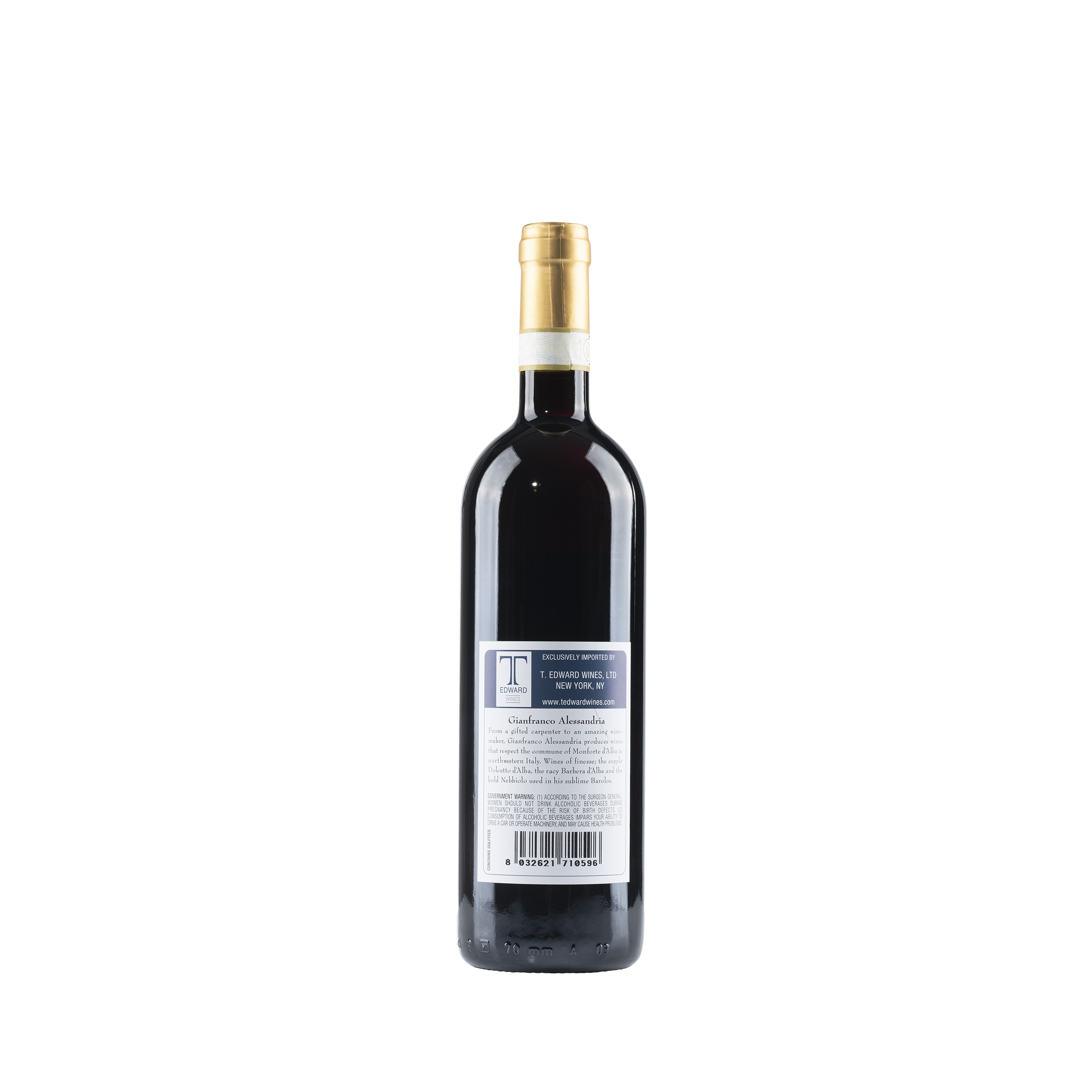 Barolo 'San Giovanni' DOCG 2018 Bottle Back